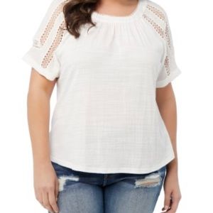 Skies Are Blue Blouse 3x White